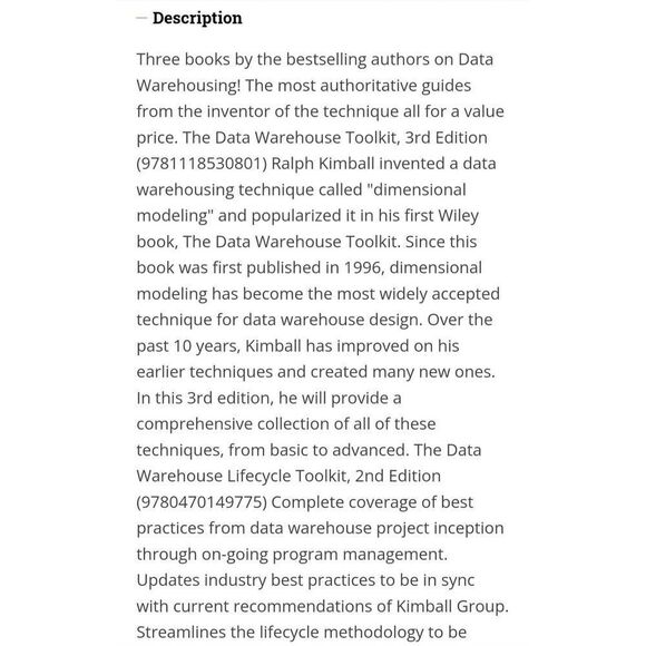 Kimball Data Warehouse Toolkit Classics Tutorials How To EUC 9781118875186 - Picture 7 of 12